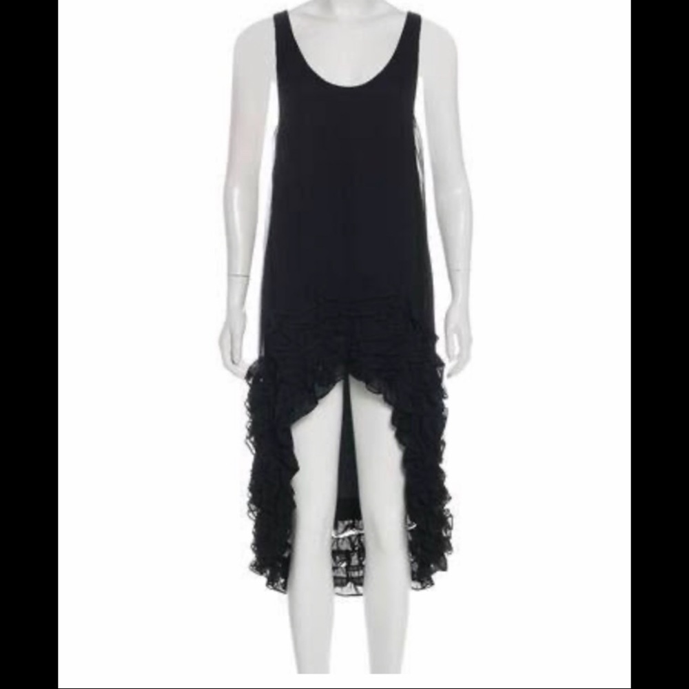 Thomas Wylde Silk Ruffle - Trimmed Dress